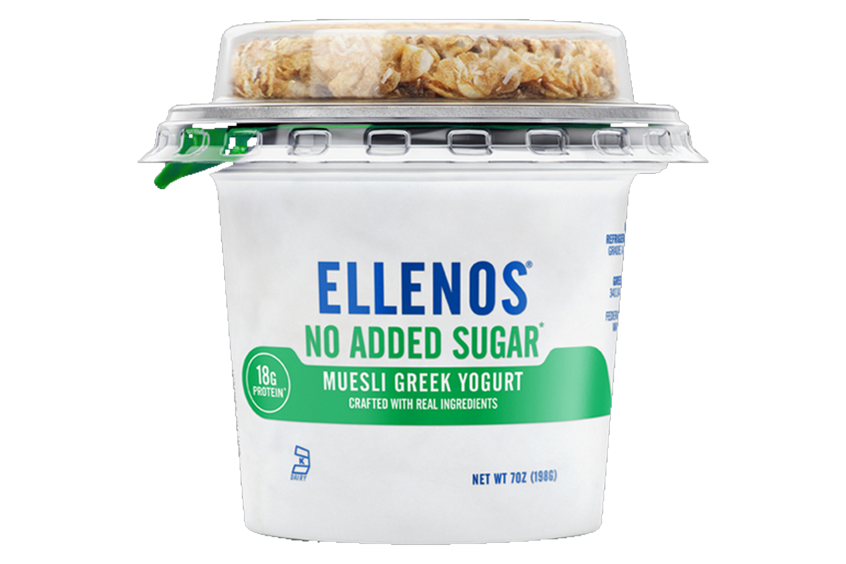 Ellenos no added sugar muesli yogurt pot