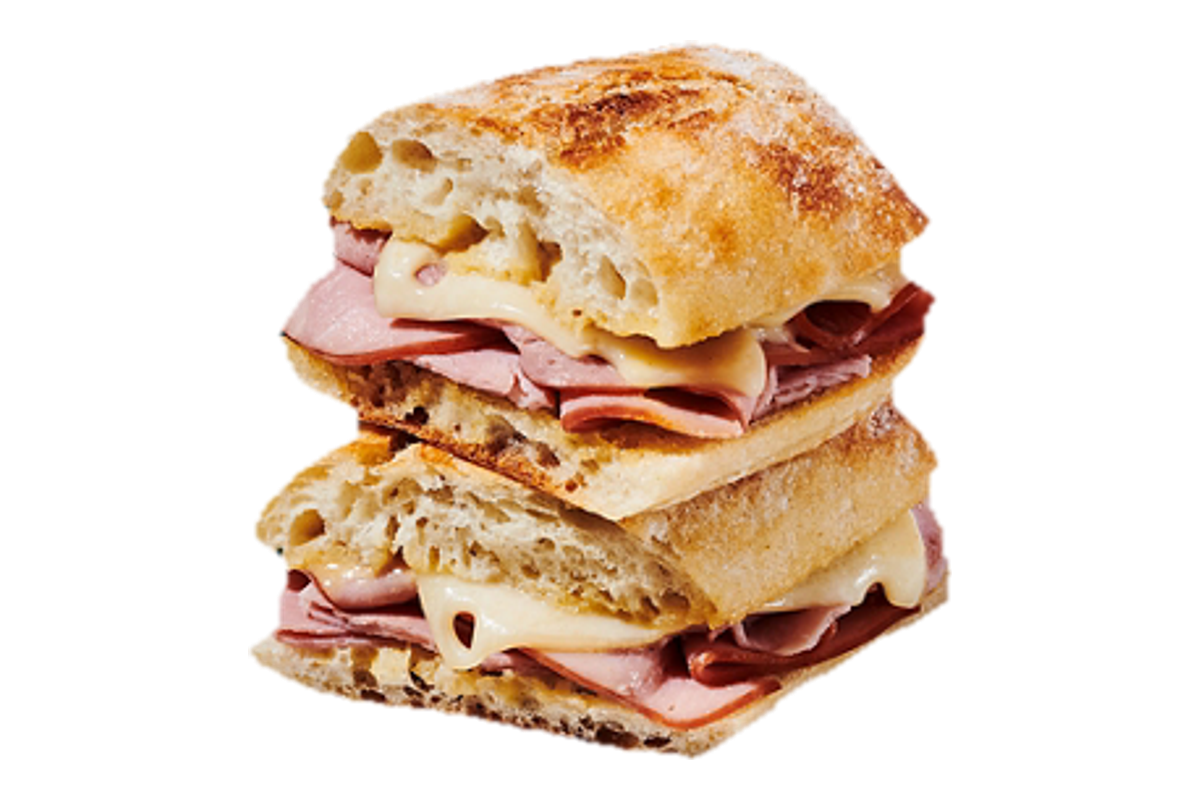 Ham and Swiss on Baguette